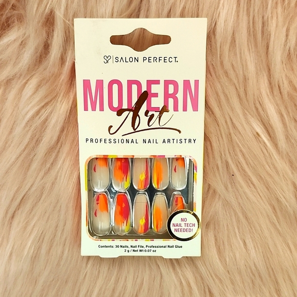 Brand New SALON PERFECT MODERN ART FALSE NAILS-L - Picture 1 of 3